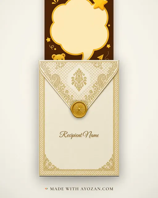 Show & Tell — Marigold — envelope, as the guest receives it