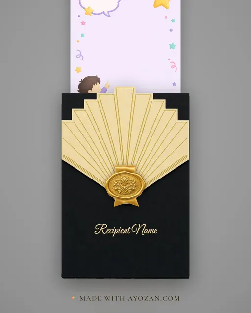 Show & Tell — envelope, as the guest receives it