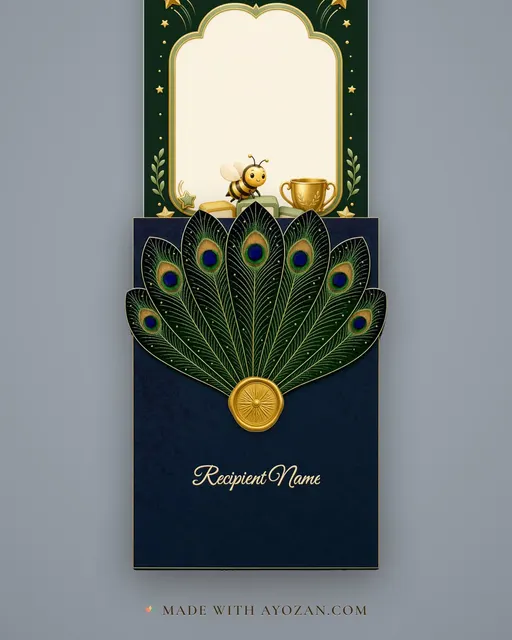 Spell Bee — Emerald — envelope, as the guest receives it