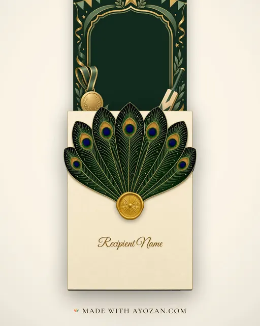 Sports Day — Emerald — envelope, as the guest receives it