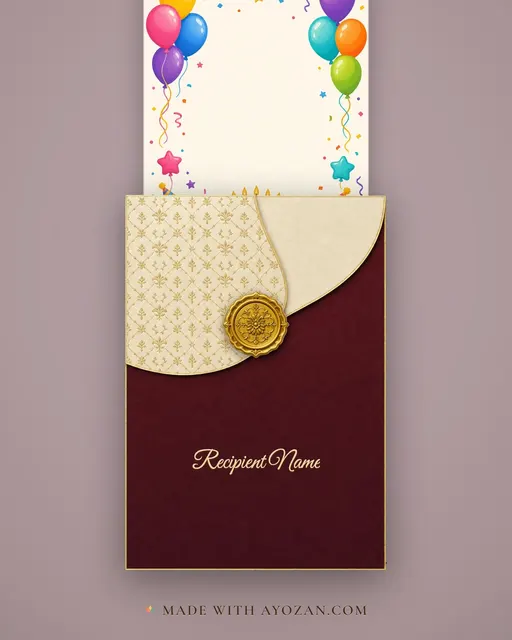 Student Birthday — Primary — envelope, as the guest receives it