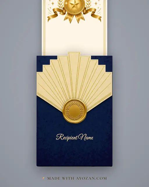 Student of the Month — envelope, as the guest receives it