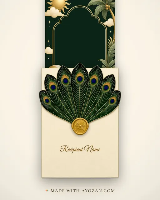 Summer Break — Emerald — envelope, as the guest receives it
