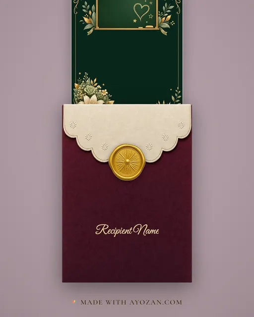 Teacher's Day — Emerald — envelope, as the guest receives it