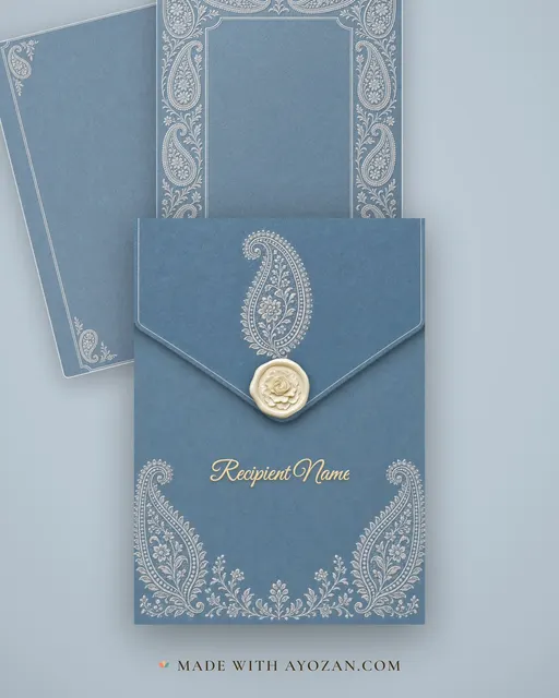 Ambi Letterpress Wedding — Living Invitation — envelope, as the guest receives it