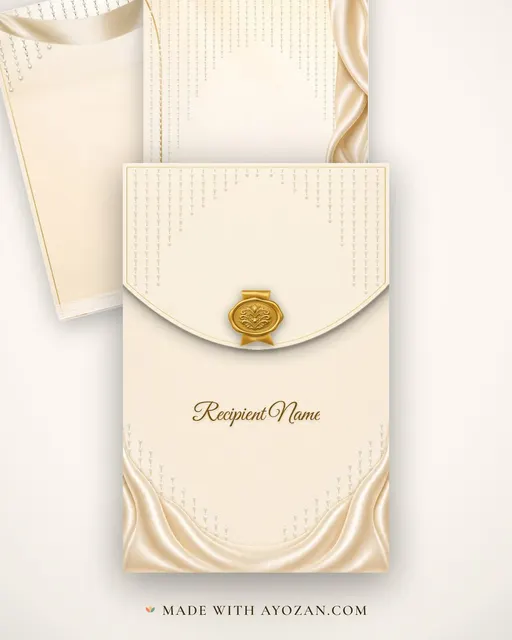 Pearl Minimal — Living Invitation — envelope, as the guest receives it