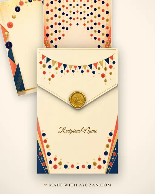 Annual Fete — Living Invitation — envelope, as the guest receives it