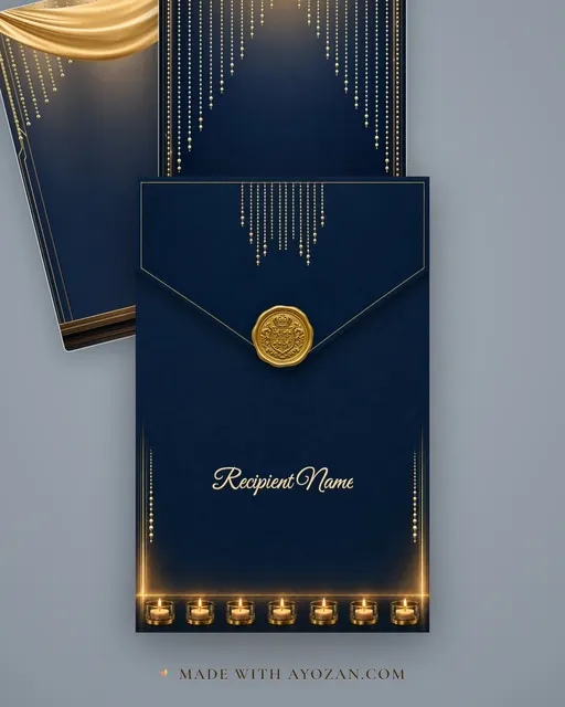 Midnight Awards Night — Living Invitation — envelope, as the guest receives it