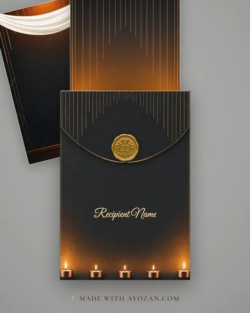 Ember Launch Night — Living Invitation — envelope, as the guest receives it