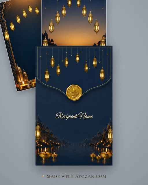 Lantern Night — Living Invitation — envelope, as the guest receives it