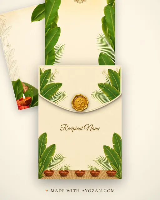 Eco Ganpati — Living Invitation — envelope, as the guest receives it