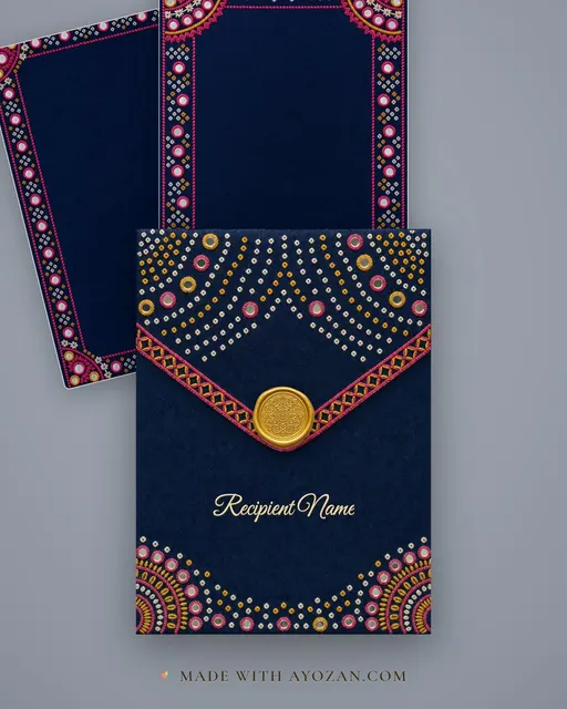 Garba Raas Navratri Night — Living Invitation — envelope, as the guest receives it