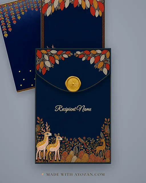 Gond Vann Raatri — Living Invitation — envelope, as the guest receives it