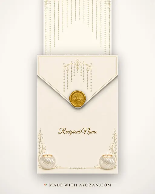 Pearl Ivory — Living Greeting — envelope, as the guest receives it