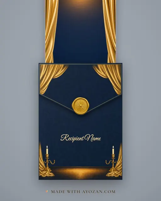 Royal Navy — Living Greeting — envelope, as the guest receives it