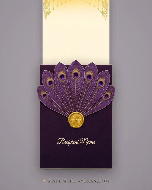 Ivory Prabhat — Living Greeting — envelope, as the guest receives it