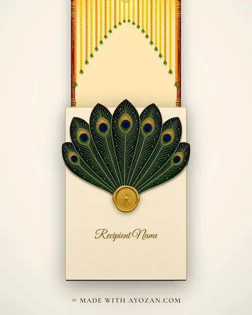 Modak Utsav — Living Greeting — envelope, as the guest receives it