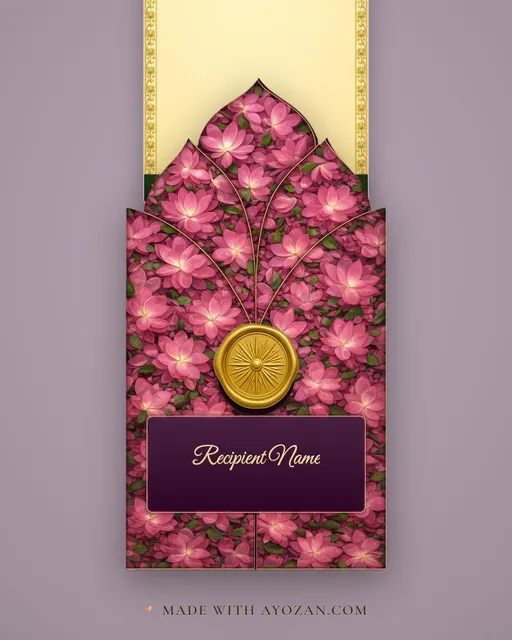 Vande Mataram — Living Greeting — envelope, as the guest receives it
