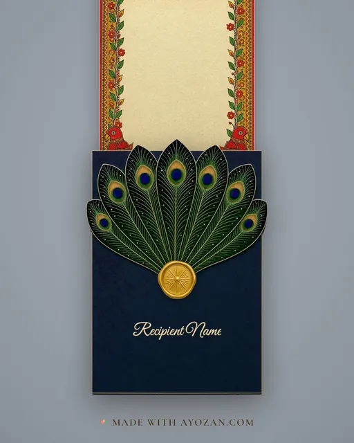 Mithila Utsav — Living Greeting — envelope, as the guest receives it