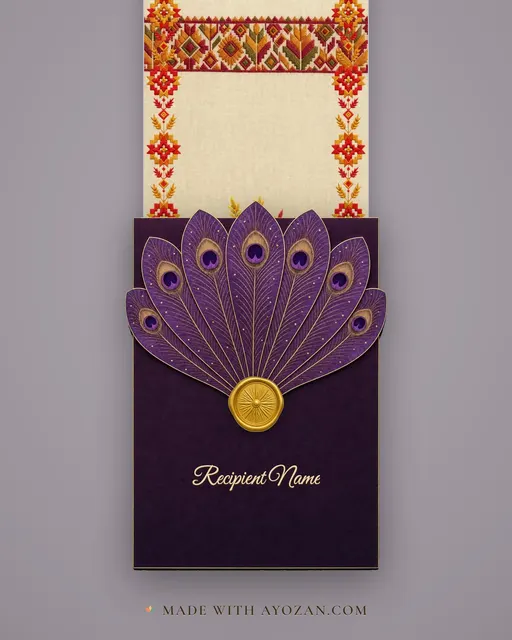 Phulkari Baisakhi — Living Greeting — envelope, as the guest receives it