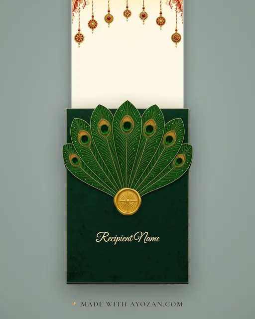 Thread of Love — Living Greeting — envelope, as the guest receives it