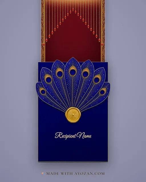 Zari Heritage — Living Greeting — envelope, as the guest receives it