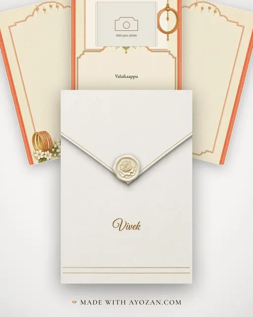 Bangles and Jasmine — envelope, as the guest receives it