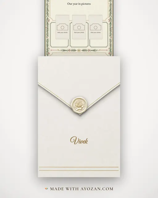 Our Year in Pictures — envelope, as the guest receives it