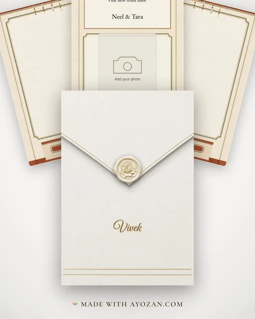 Our New Front Door — envelope, as the guest receives it