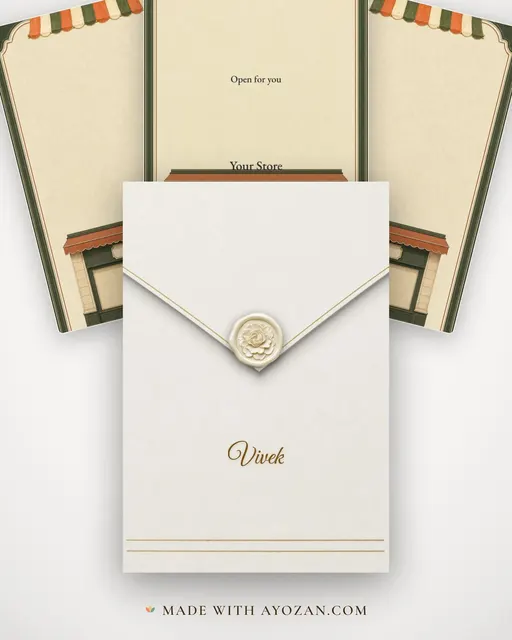 Open for You — envelope, as the guest receives it