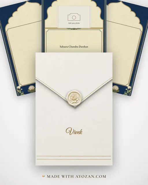 Eighty Years, Many Blessings — envelope, as the guest receives it