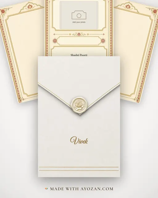 A Family Blessing — envelope, as the guest receives it