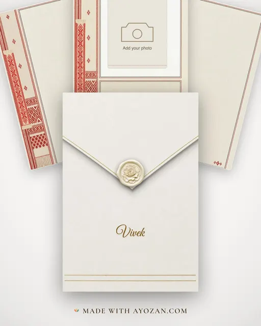 Gamosa, in Focus — envelope, as the guest receives it