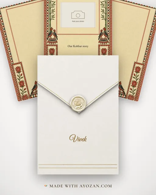 Our Kohbar Story — envelope, as the guest receives it