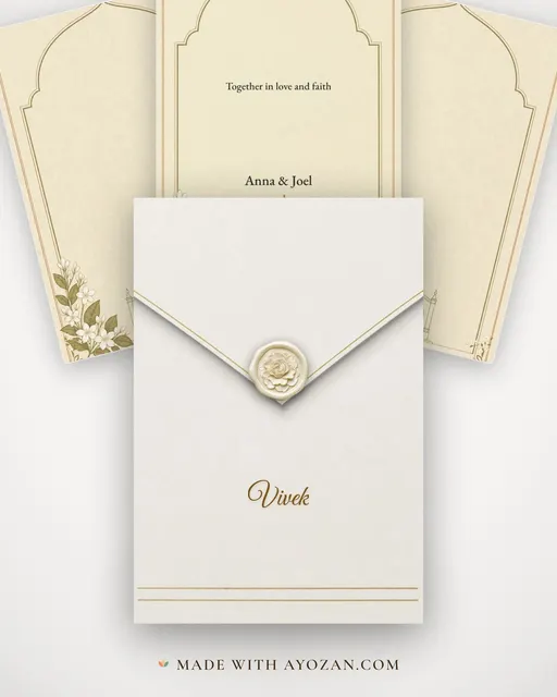 Jasmine Chapel — envelope, as the guest receives it