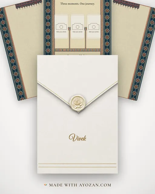 Ajrakh, Our Way — envelope, as the guest receives it