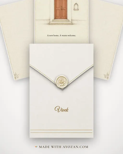 The Front Door — envelope, as the guest receives it