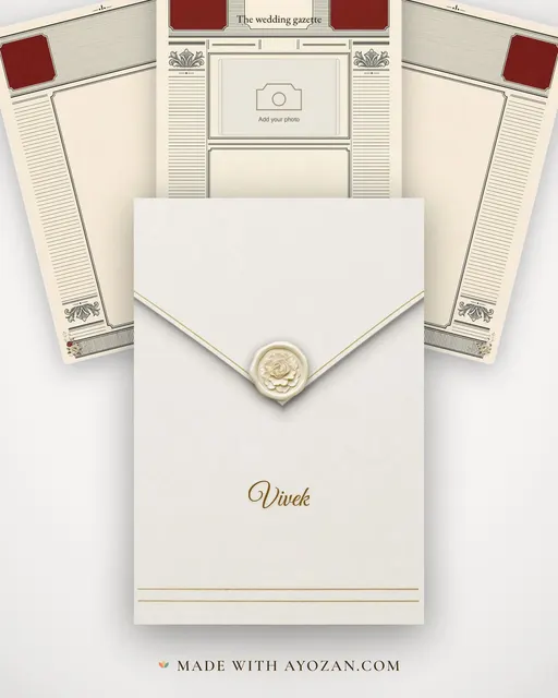 The Wedding Gazette — envelope, as the guest receives it