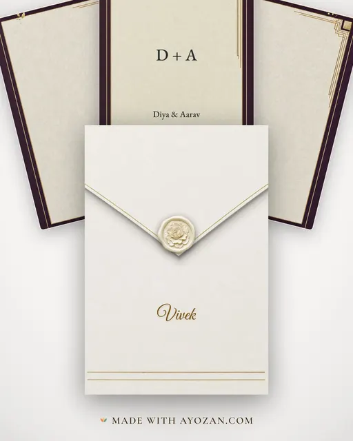 Big Initials — envelope, as the guest receives it
