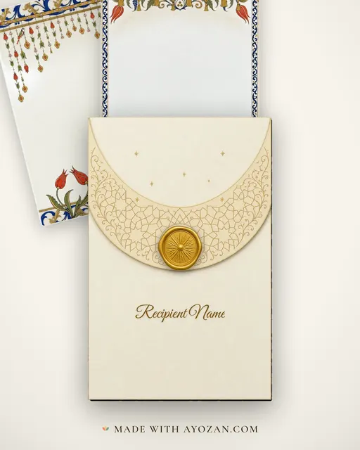 Iznik Lale — Living Invitation — envelope, as the guest receives it