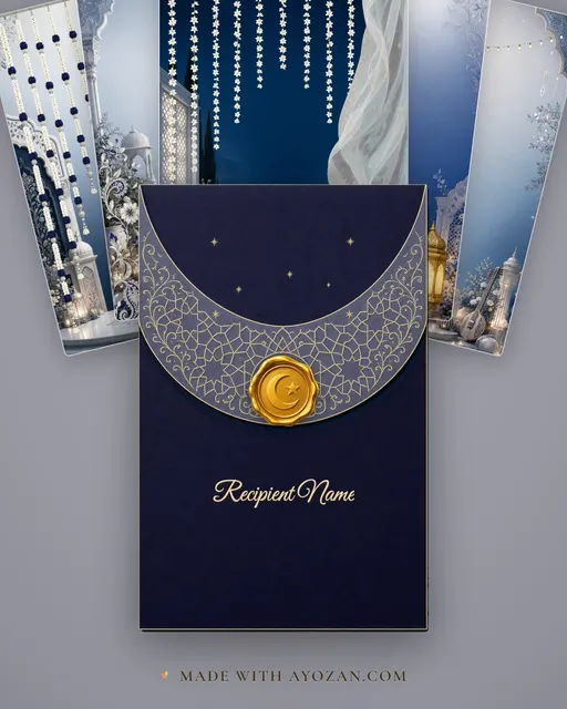 Jaali Mehtab Moonlight — Living Invitation — envelope, as the guest receives it
