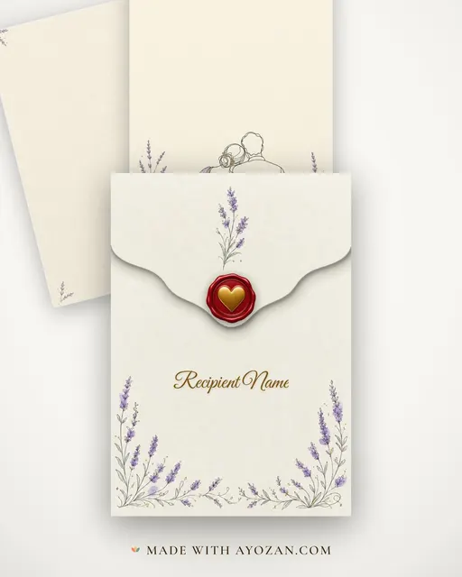 Jodi Sketch Anniversary — Living Invitation — envelope, as the guest receives it