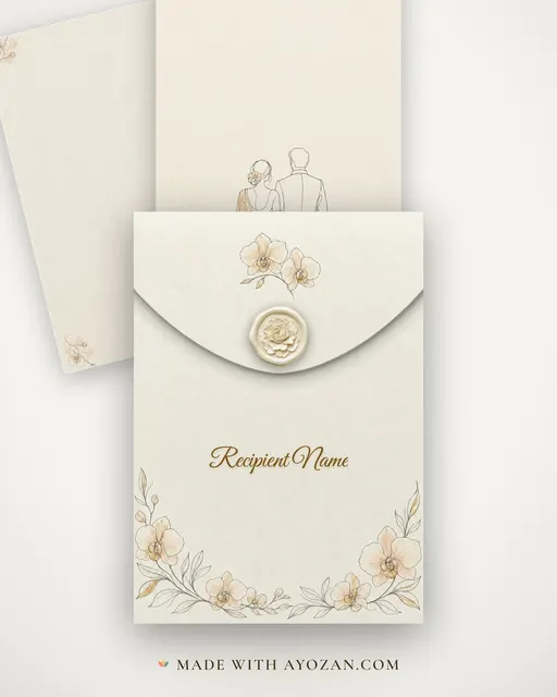 Jodi Sketch Reception — Living Invitation — envelope, as the guest receives it