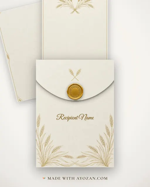 Kanak Line Punjabi Wedding — Living Invitation — envelope, as the guest receives it