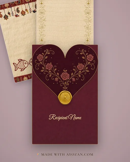 Kantha Wine — Living Invitation — envelope, as the guest receives it