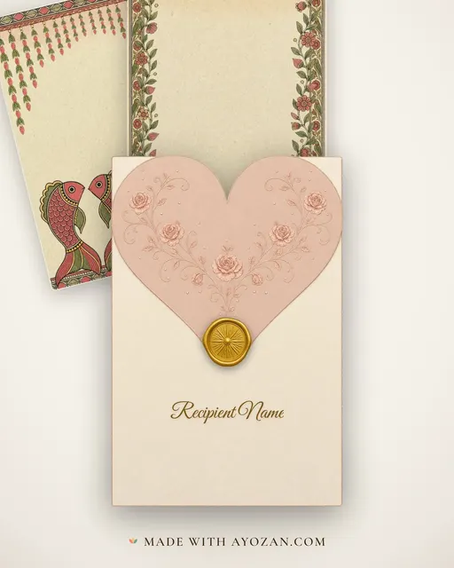 Mithila Ivory — Living Invitation — envelope, as the guest receives it
