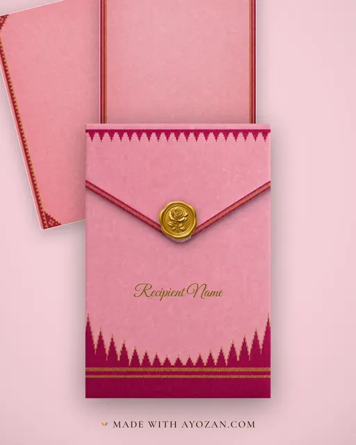 Moirang Phee Manipuri Wedding — Living Invitation — envelope, as the guest receives it