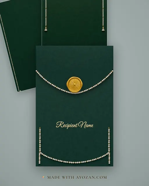 Mundavalya Marathi Wedding — Living Invitation — envelope, as the guest receives it