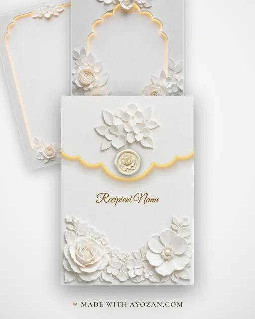 Paper Garden Wedding — Living Invitation — envelope, as the guest receives it