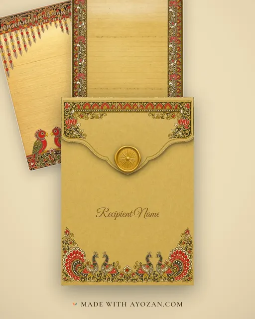 Patta Bibaha — Living Invitation — envelope, as the guest receives it